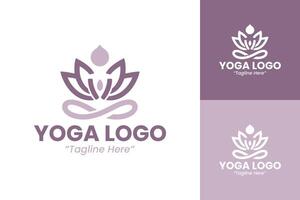 Professional Yoga Logo with Elegant Lotus and Serene Colors vector