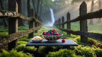 Berry Bowl with Coconut Flakes by Forest Waterfall Outdoors photo