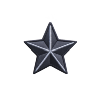 Shiny silver star with three dimensional appearance stands out against transparency background, symbolizing achievement and excellence. metallic texture adds touch of elegance png
