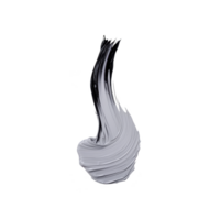 Dynamic brushstroke of gray paint on transparency background creates abstract and artistic impression, showcasing texture and movement png