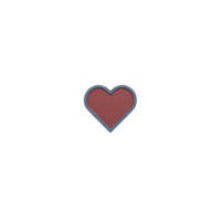 Red heart shaped patch with textured surface and stitched border, isolated on transparency background, conveys sense of love and affection png