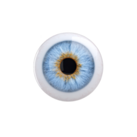 Detailed close up of blue human eye with striking pattern and vibrant colors, isolated on transparency background. image highlights intricate details of iris and pupil png