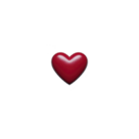 Shiny red heart symbol on transparent background, representing love and affection. heart is smooth and glossy, conveying warmth and emotion png