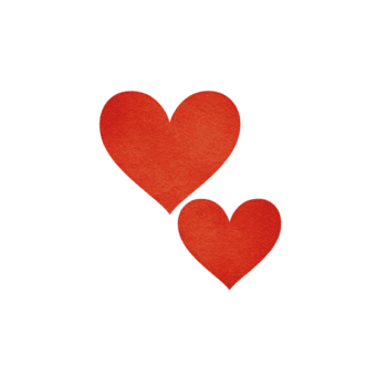 Due rosso acquerello cuori siamo raffigurato su trasparenza sfondo, simboleggiante amore e affetto. cuori siamo leggermente sovrapposizione, la creazione di senso di connessione e calore png