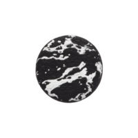 Black and white marbled sphere with smooth texture, resembling planet or abstract art piece, isolated on transparency background. design is modern and minimalistic png