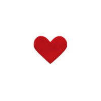 Vibrant red heart symbol on plain transparency background, conveying love and affection. simple design emphasizes heart shape and color, making it striking and emotive image png