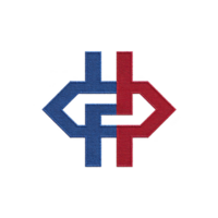 This features abstract geometric design with interlocking blue and red arrows, symbolizing connection and direction. design is simple yet striking, with focus on symmetry and contrast png