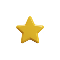 Shiny yellow star with smooth surface, isolated on transparency background, symbolizes achievement and positivity. star bright color and simple design make it visually appealing png