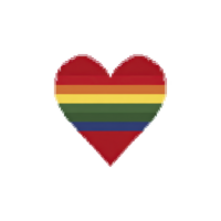 coração em forma Projeto apresentando vibrante cores do arco Iris bandeira simboliza amor, diversidade, e inclusividade. imagem transmite mensagem do unidade e aceitação png