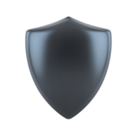 Sleek, glossy black shield icon with smooth surface, symbolizing protection and security. minimalist design conveys strength and defense png