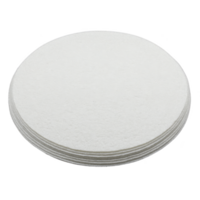 Stack of round, white cotton pads is neatly arranged, showcasing their soft texture and uniform shape, ideal for skincare or cosmetic use png