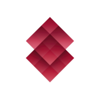 Geometric pattern featuring red diamond shape with gradient effect, creating modern and abstract design. symmetrical arrangement adds sense of balance and harmony png