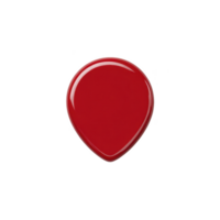 A glossy red map pin icon with shiny surface, isolated on transparency background, symbolizing location or navigation png