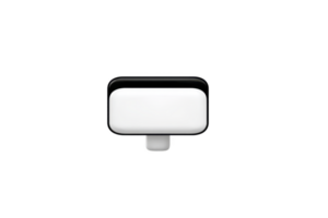 A small, rectangular, white and black electronic device with minimalist design, possibly charger or adapter, is shown against plain background png
