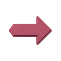 A textured pink arrow pointing to right transparent background, ideal for design projects or presentations. arrow bold color and clear direction make it eye catching and effective for guiding png