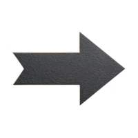 A black textured arrow pointing right on transparency background, symbolizing direction or navigation. arrow has simple, bold design, making it suitable for various graphic uses png