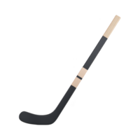 A black and wooden hockey stick with curved blade, designed for playing ice hockey. stick features sleek design with smooth finish, suitable for both amateur and professional players png