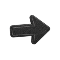 A chalk drawn right arrow on blackboard background, conveying direction and simplicity. sketchy style adds casual, educational feel, perfect for presentations or teaching materials png