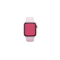 A smartwatch with pink band and blank red screen is displayed against transparency background. watch has sleek design, suitable for modern fashion and technology enthusiasts png