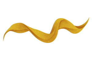 Golden, glittery ribbon twists elegantly against transparent background, creating sense of luxury and celebration. shimmering texture adds festive touch, perfect for decorative purposes png