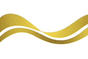 Shimmering gold wave design with glittery texture on transparency background, creating elegant and luxurious feel png