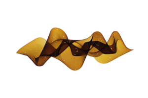 Abstract digital art featuring dynamic, flowing wave pattern in shades of gold and black, creating sense of movement and depth. design is modern and visually striking png