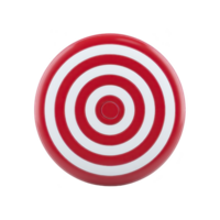 Red and white circular target with concentric rings is centered on plain background, creating bold and striking visual png