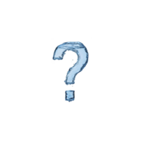 Shiny blue question mark with textured surface stands out against transparent background, symbolizing inquiry and curiosity png
