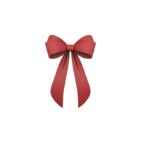 Red decorative bow with long tails, perfect for gift wrapping or festive decorations, adds touch of elegance and charm. bow vibrant color and smooth texture make it ideal for various occasions png