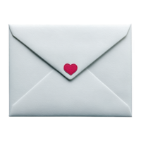White envelope with red heart seal conveys message of love and affection, perfect for romantic occasions or heartfelt communication png