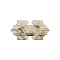 Rustic wooden puzzle box with intricate interlocking design, showcasing weathered texture and natural wood grain, creating vintage and mysterious appearance png
