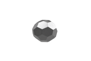 Metallic, faceted sphere with reflective surface, isolated on transparency background, showcasing geometric design and modern aesthetics png