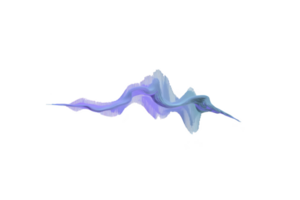 Dynamic, abstract wave of blue and purple hues flows gracefully against transparency background, creating sense of movement and fluidity. smooth, flowing lines evoke sense of calm and creativity png