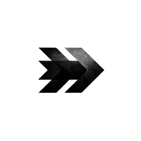 Black arrow icon with sleek, modern design, pointing to right, symbolizing direction or movement. arrow has minimalist style, suitable for digital interfaces or graphic design projects png