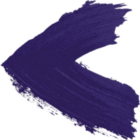 Bold, textured purple brushstroke forms arrow shape, conveying sense of direction and creativity. vivid color and dynamic form add artistic flair to composition png