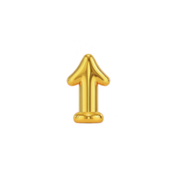 Shiny golden arrow pointing upwards symbolizes progress and success. metallic finish adds luxurious touch, making it ideal for themes of achievement and growth png