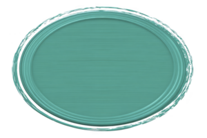 Textured teal circular frame with subtle brushed pattern creates simple yet elegant design. frame smooth edges and vibrant color make it suitable for various decorative purposes png