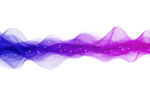 vibrante, abstrato onda padronizar fluxos com gradiente do azul para Rosa matizes, criando dinâmico e enérgico visual. translúcido camadas e sutil brilhos adicionar profundidade e movimento png
