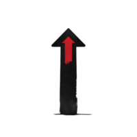 Bold red arrow pointing upwards on transparency background symbolizes direction and progress. simple design conveys sense of movement and growth png