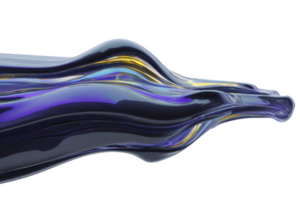 Sleek, abstract digital artwork featuring fluid, metallic waves in shades of blue, purple, and gold, creating dynamic and futuristic appearance png