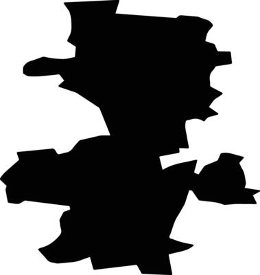 Konin Poland silhouette map