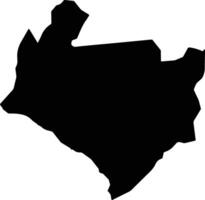 Kouango Central African Repu silhouette map vector