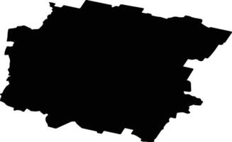 Kretinga District Municipality Lithuania silhouette map vector