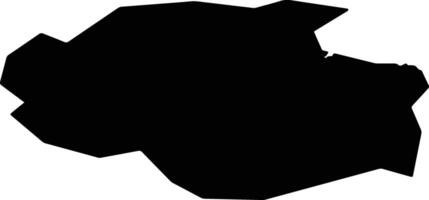 Krychaw Belarus silhouette map vector