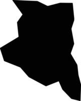 Kuchexian China silhouette map vector