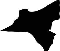 Kuhbanan Iran silhouette map vector