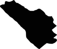 Kuhrang Iran silhouette map vector