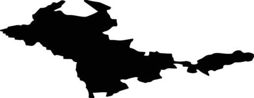 Kukmorsky District Russia silhouette map vector