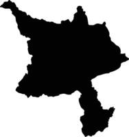 Kumphawapi Thailand silhouette map vector