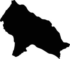 La Laos silhouette map vector